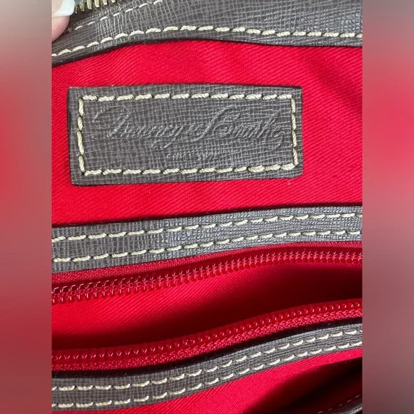 DOONEY & BOURKE Elephant SAFFIANO LEATHER ZIP ZIP SATCHEL - Picture 7 of 7